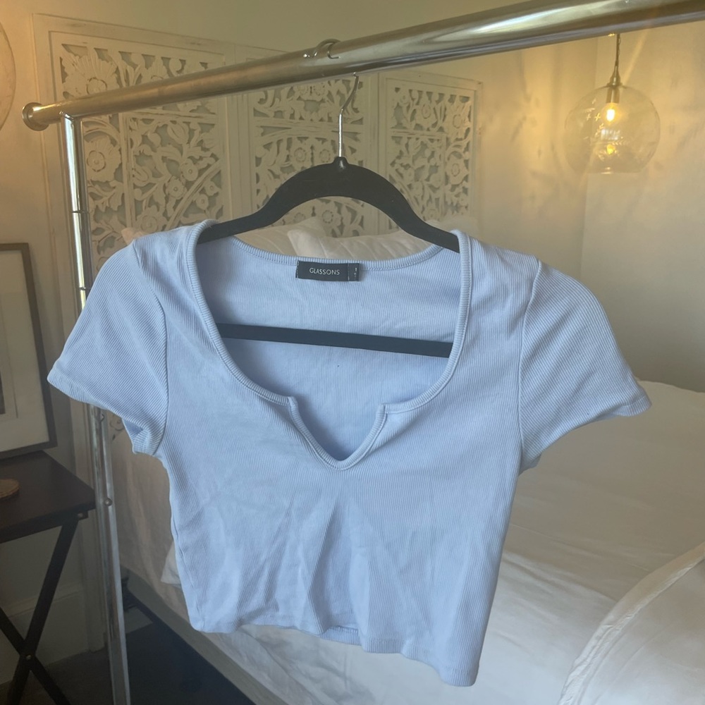 Glassons Periwinkle crop top